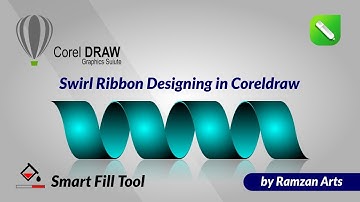 Swirl Ribbon Designing in Coreldraw | 3d Twisted Ribbon Designing | Corel draw designing