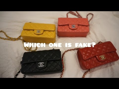 Chanel rectangular mini Authentic vs Replica 