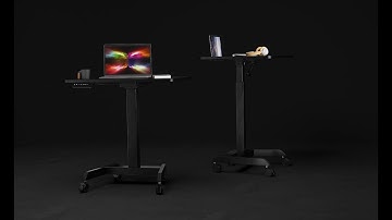 MiniDesk | Small Manual Sit-Stand Desk | Worktrainer