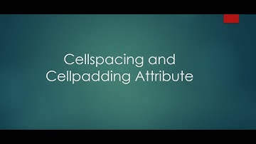 9.3 Cell spacing and Cell padding attribute In HTML Table #html#learnenglish#htmltutorial#htmlcoding
