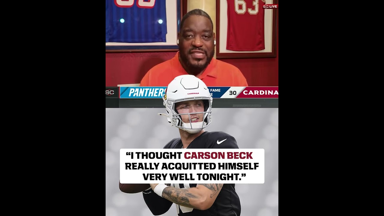 Damien Woody was impressed with Carson Beck's performance in the Hall of Fame game 👏
