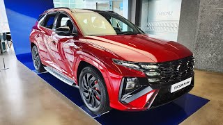 Рестайлинг Hyundai Tucson N-Line 2025 года, вождение и интерьер, первый взгляд на экстерьер