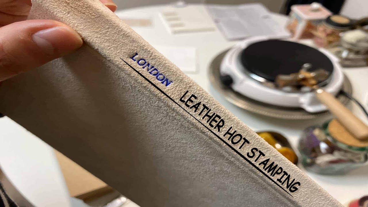 스웨이드 가죽 각인 불박 하기 Leather Hot stamping for bookbinding suede YouTube