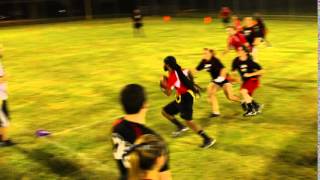 FlagFootball 10132015 BlackVsRed JaCorey QB run for TD