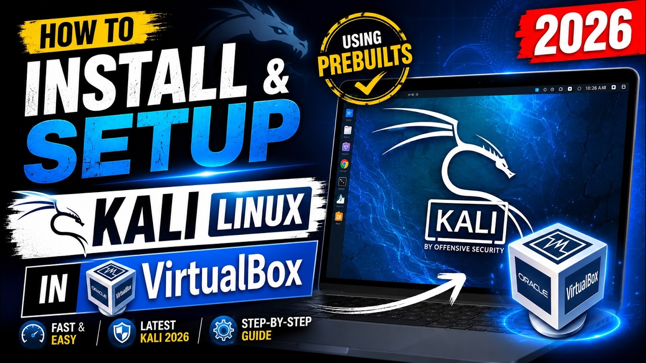 How to Install Kali Linux in VirtualBox (2026) Using PreBuilts🐉 || Step ...