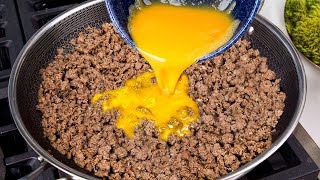 Only a few ingredients! Just add eggs to ground meat. It's so delicious! Easy breakfast or dinner by Essen Recipes 1,413,785 views 1 month ago 3 minutes, 1 second