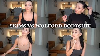 SKIMS vs WOLFORD! WHICH ONE IS BETTER? FIT VIDEOS AND QUALITY REVIEW