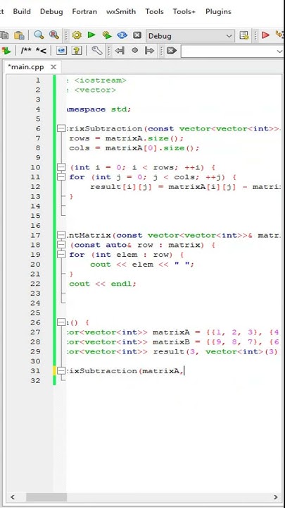 C++ Matrix Subtraction Program Tutorial | 3x3 Matrices #ASMR #Coding ...