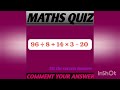 Fast Maths Quiz ⚡ | 10 Seconds Brain Test | Exam Special