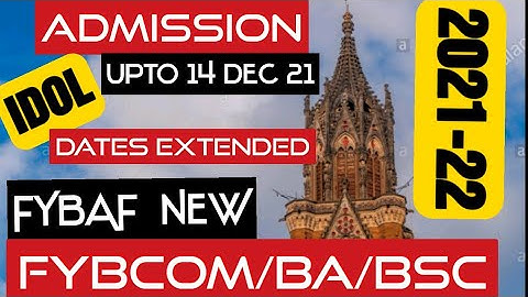 IDOL First year admission dates extended