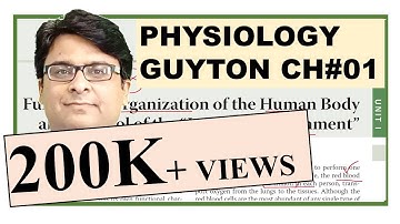 Chp#1 Guyton Physio | Organization of Human Body | Homeostasis | Guyton Physiology |Dr Asif Lectures