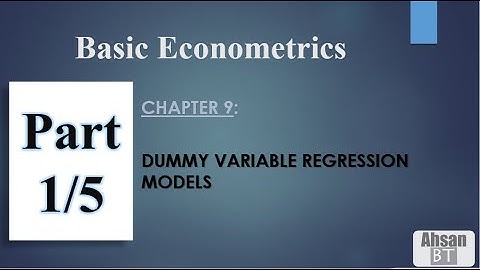 Basic Econometrics by D.N. Gujarati - Chapter 9- 1/5 (Urdu/Hindi)