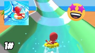 Water Park Slide Race : Gameplay Level 1 :D screenshot 5
