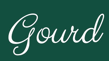 Learn how to Write the Name Gourd Signature Style in Cursive Writing