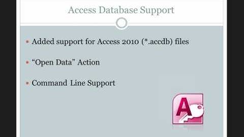 Access 2007 and 2010 Support