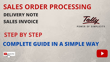 Creation of sales order in Tally ERP 9