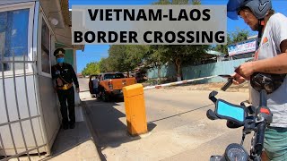 Vietnam to Laos Border Crossing by Motorbike | Vietnamese Plates & NO Licence