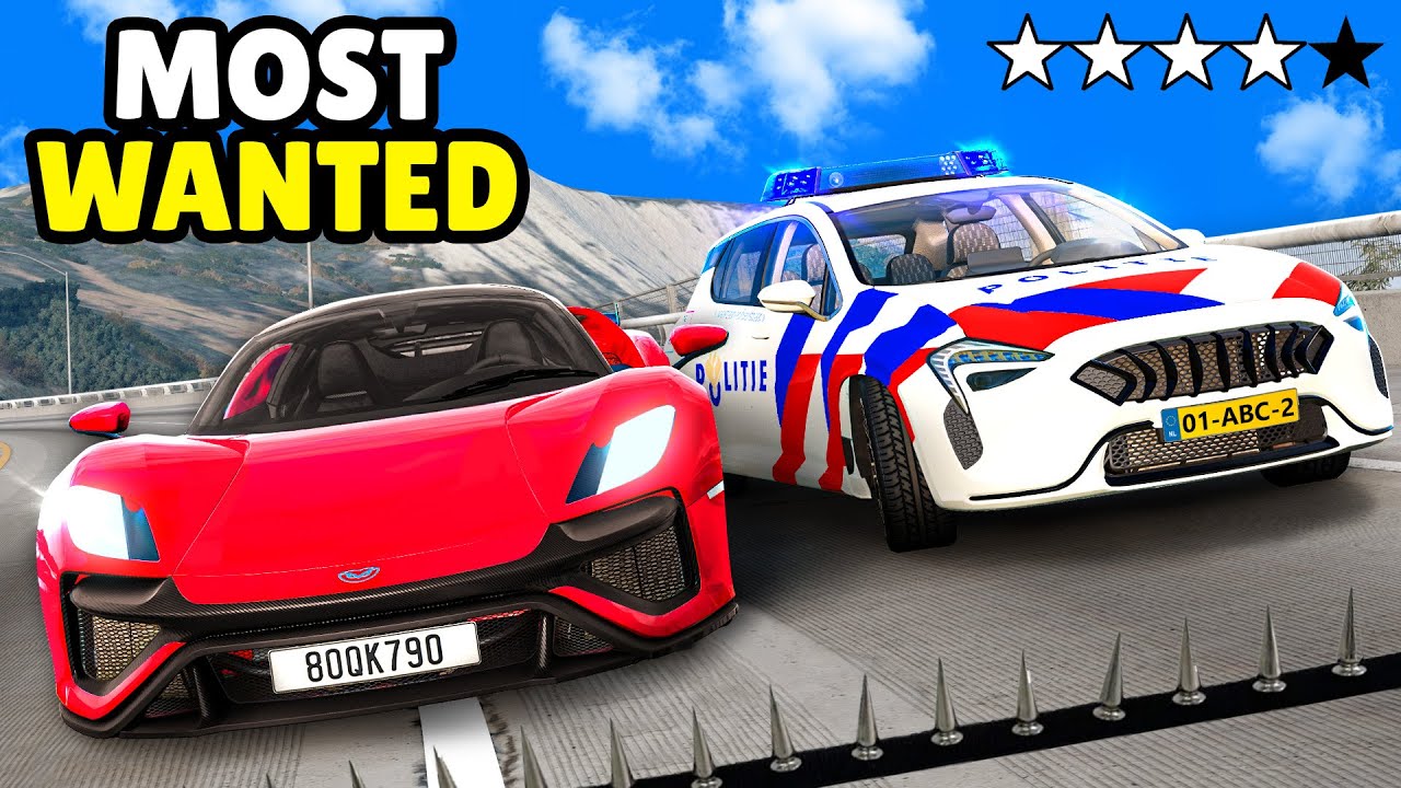 200 km/u POLITIE ACHTERVOLGING in BeamNG !! ⭐