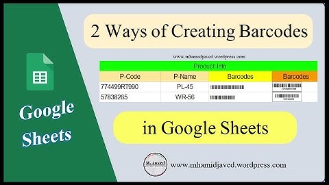 Google Sheets | Twee manieren om barcodes te maken