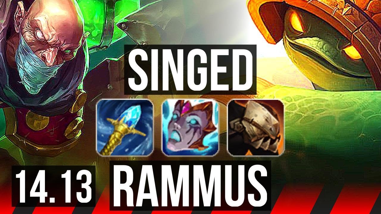 SINGED vs RAMMUS (TOP) | 1300+ games, 11/4/14, Rank 14 Singed | VN Master | 14.13