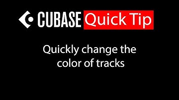 010 Cubase quick tip - Quickly change the color of tracks