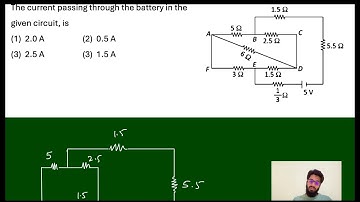 NEET 2025 Physics Question 06 || The current passing through the battery in the given circuit is