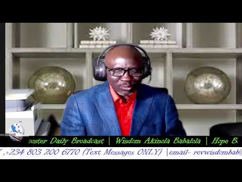 | HOPE BOOSTER DAILY BROADCAST | WISDOM AKINOLA BABALOLA |