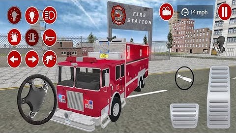 Fire Truck Driving Simulator Game - Mobil Pemadam Kebakaran - Simulator Android Gameplay HD 1852