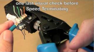 How to use the Cat 6 'Speed Termination Tool'