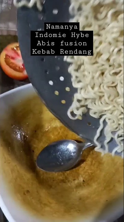 indomie Hybe Abis Kebab Rendang❗asin sih 😊 #indomie #indomiegoreng #hybeabis #kebabrendang