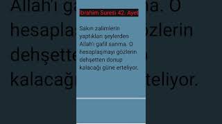 İbrahim Suresi 42.Ayet #Muslim #din #iman #kuran #Allah #allah #youtubeshorts #youtubeshort #keşfet