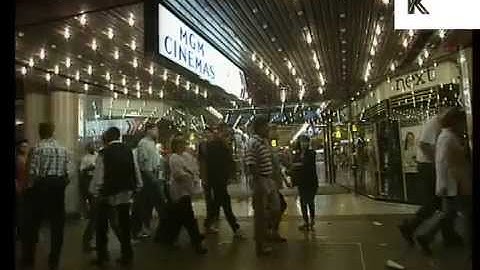 1990s Walk Through London Trocadero Centre at Night, Video Games Arcade
