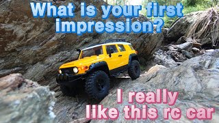 [rc trail] FMS Toyota licensed 1:18 scale FJ Cruiser rock crawling at Gap reserve creek 험로 주행 테스트