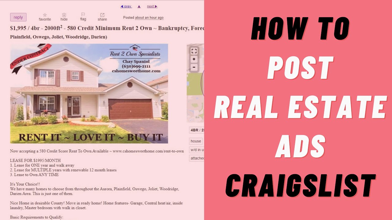 How To Post Real Estate Ads On Craigslist | Real Estate Housing Ads Cl Without Getting Flagged