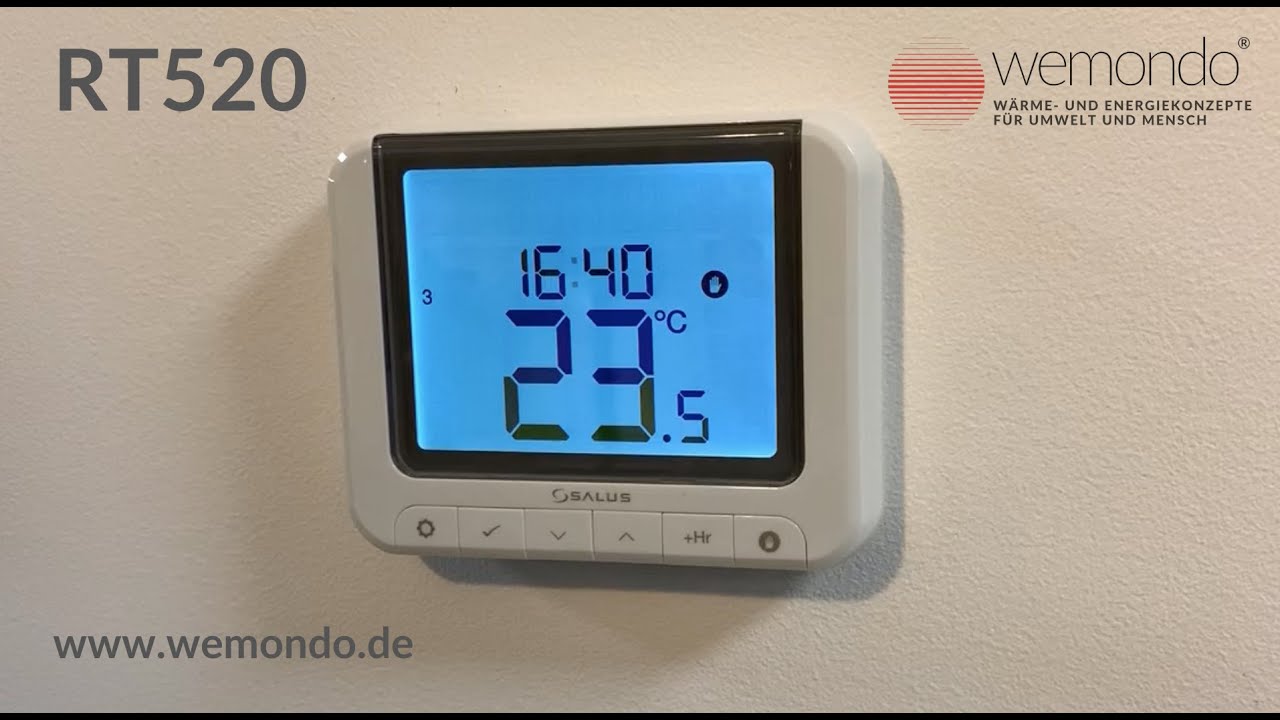 Salus RT520 Temperaturzuweisung - YouTube