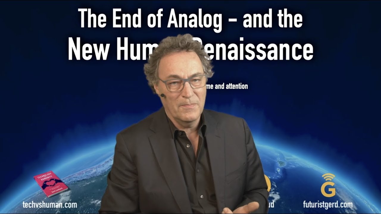 The Future: Awesome humans on top of amazing technology - invest in both!  #futurist Gerd Leonhard - YouTube
