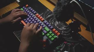 Tecware veil 87 with jwk lagoons tactile switches SOUND TEST