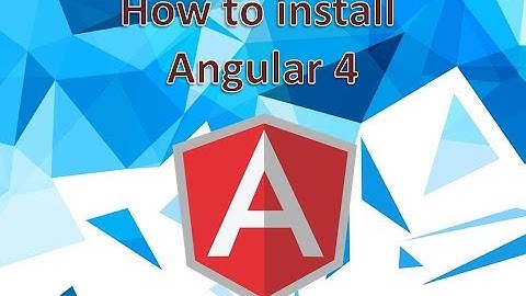 how to install angular 4