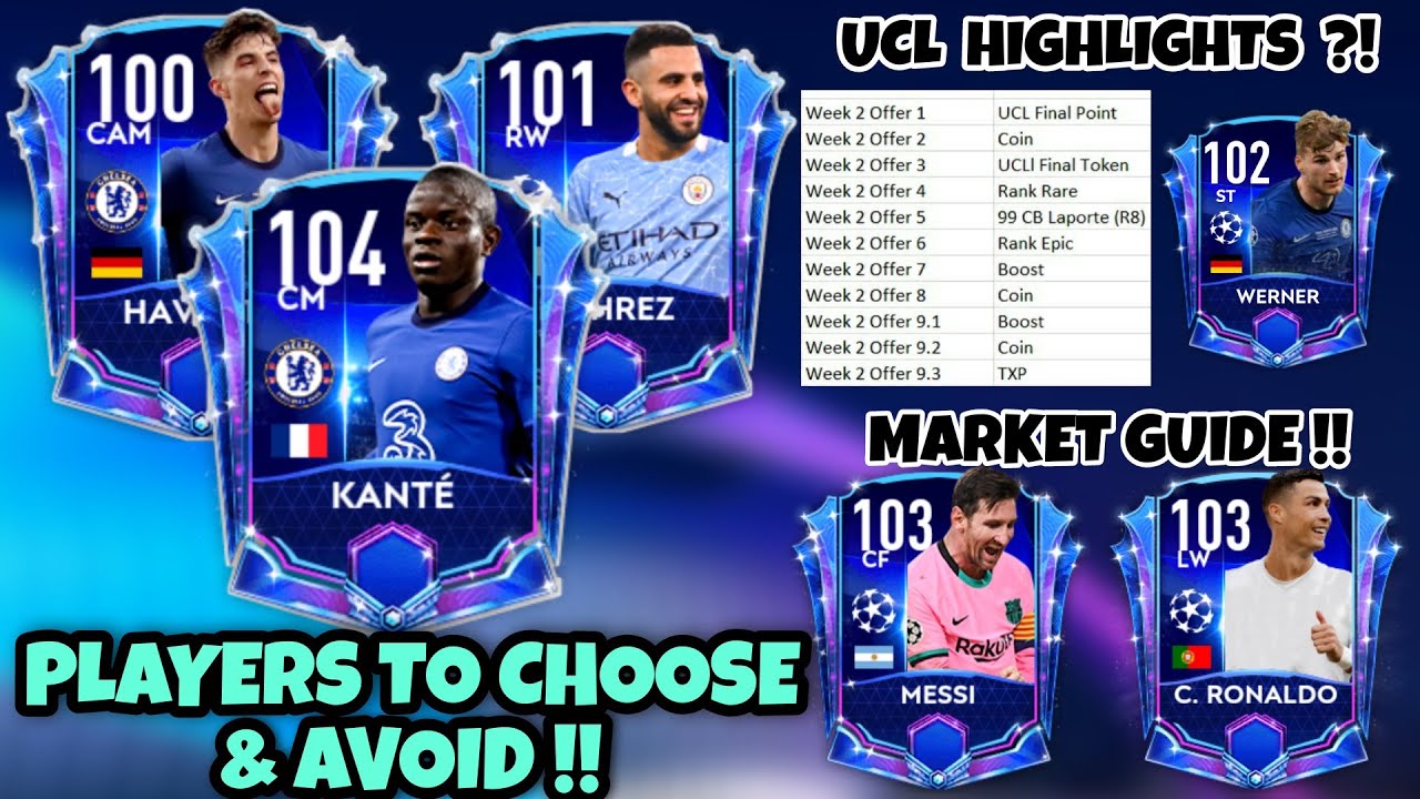 RIGHT PLAYERS TO CHOOSE & UCL MARKET GUIDE IN FIFA MOBILE 21! UCL HIGHLIGHTS? GUIDE | FIFA MOBILE 21