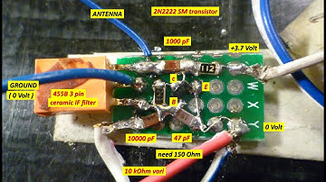 BFO with SFU 455B 3 pin ceramic IF filter- but I made it a few kHz tunable to get easier SSB tuning