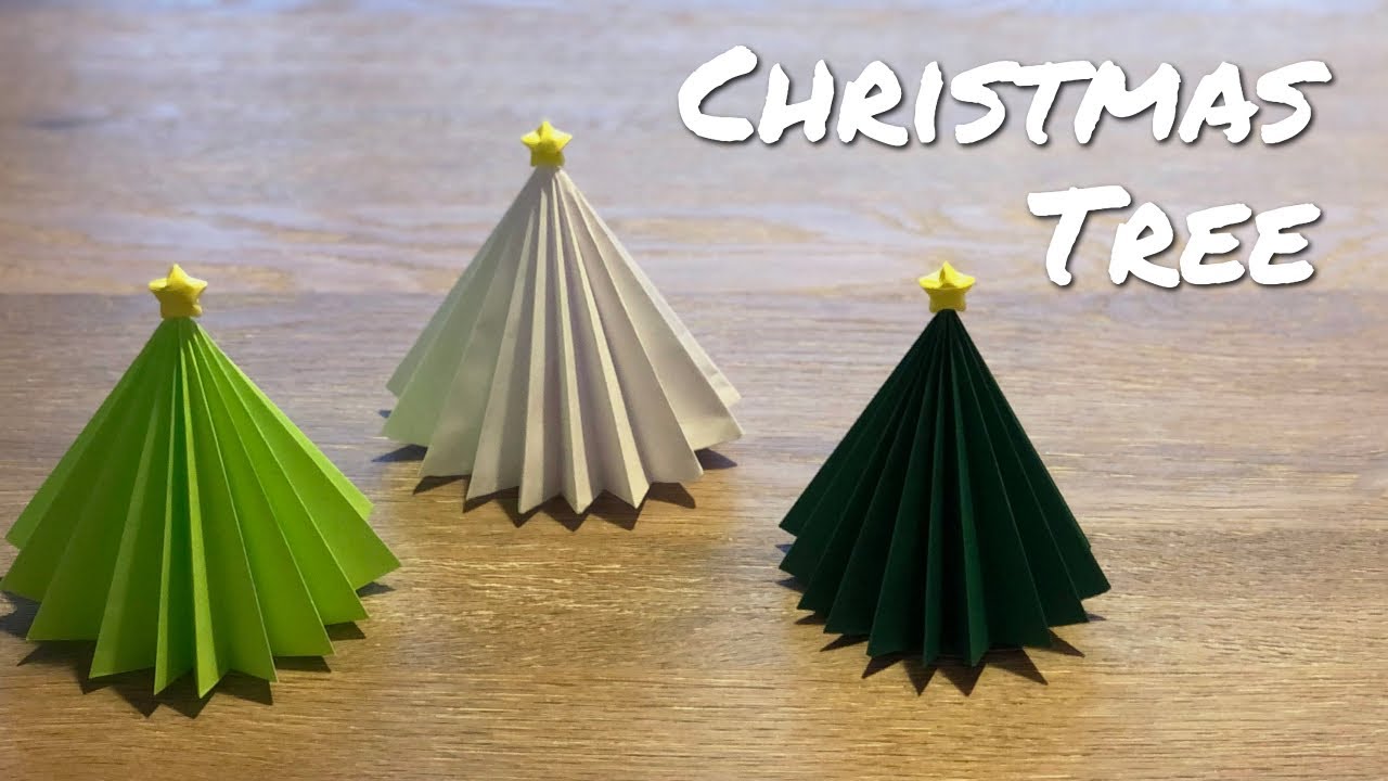 How to Make a Simple Paper Christmas Tree / 3D Origami Xmas Tree - YouTube