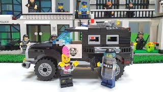 lego police car toys - LEGO build video for kids