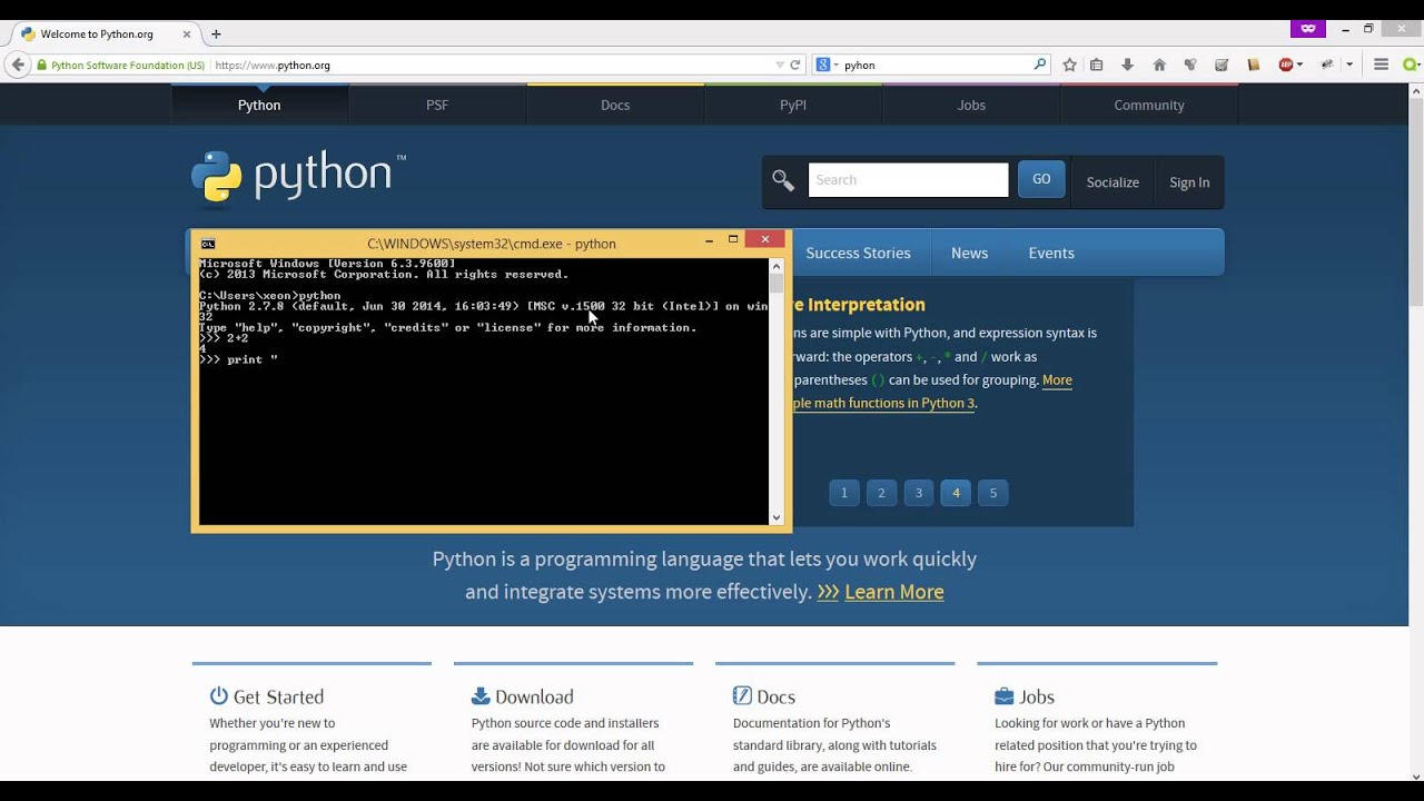 How to write simple Python program using command prompt - YouTube