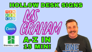 Hollow Desk Signs to 3D Print! Canva Tinkercad & Bambu Labs for Beginners!
