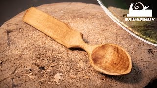 Wooden spoon carving. Wood carving for beginners.