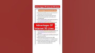 🔴 Advantages Of Internet Essay | Advantages And Disadvantages Of Internet