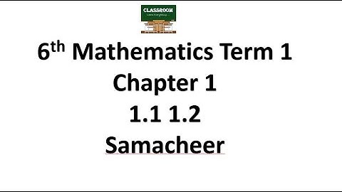 Introduction to numbers | Formation of large numbers | 6th maths term 1chapter 1 1.1 1.2