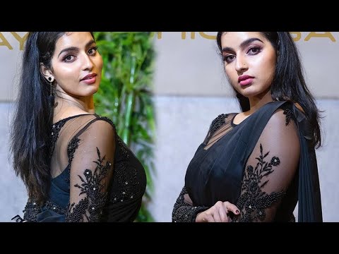 Malavika New In Black Saree