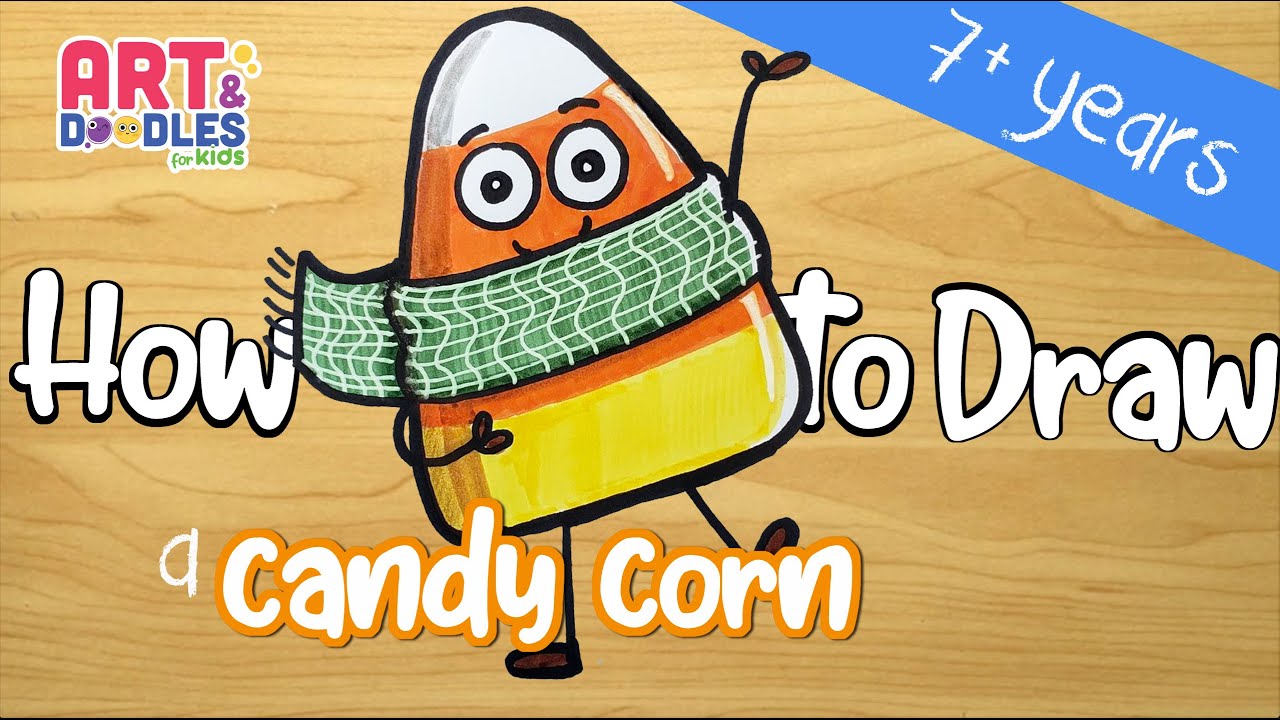 How to draw a CANDY CORN step by step