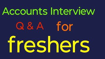 Accounting Interview questions and answers for Freshers। #upgradingway #interviewquestionandanswer